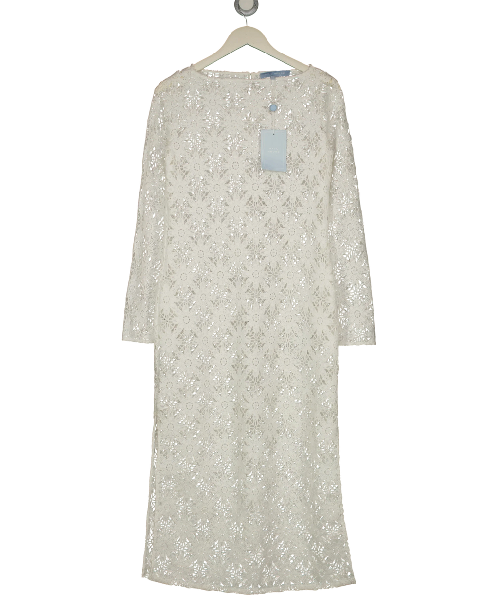 Hill House White The Eliza Dress, size UK XS — front