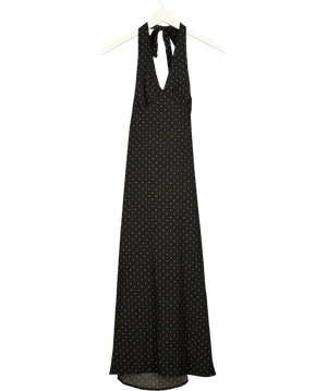 Brave Soul Halterneck Midi Dress Black White UK S