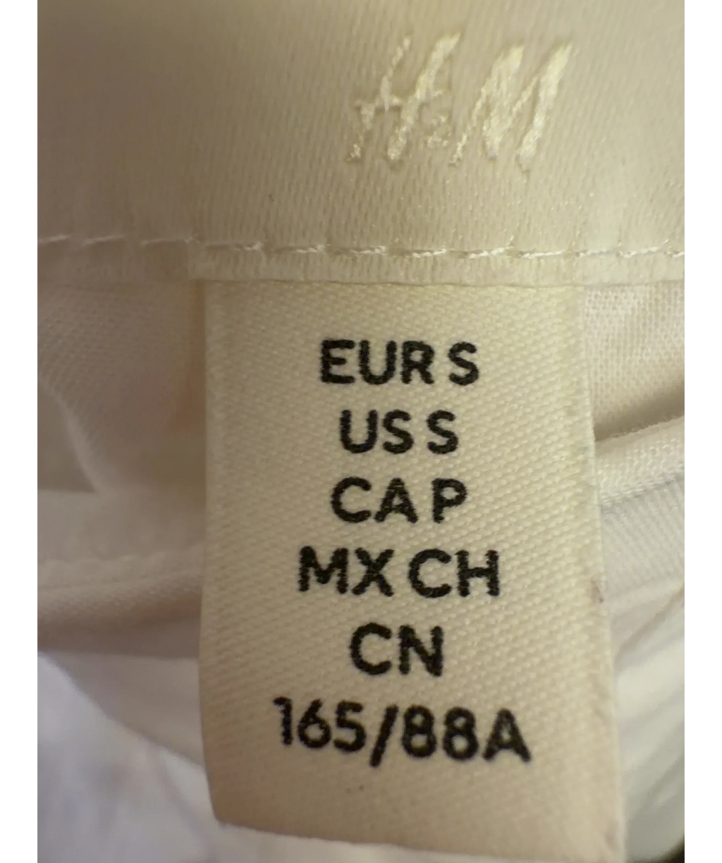 H&M White Colour, size UK S — care label