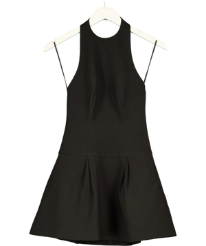 Odd Muse Halter Pleated Mini Dress Black UK XXS