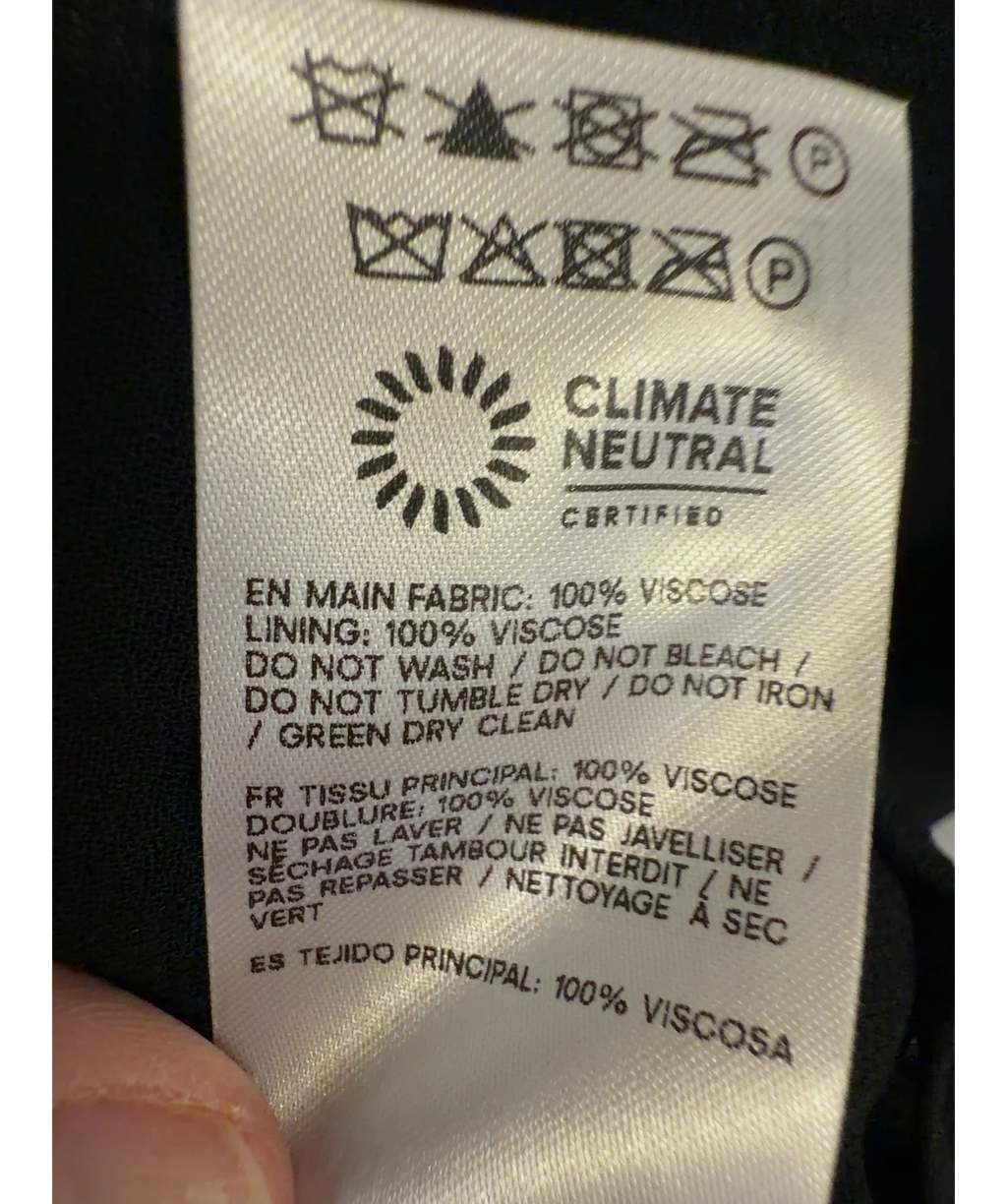 Reformation Black Fredo Midi Dress, size UK 4 — label