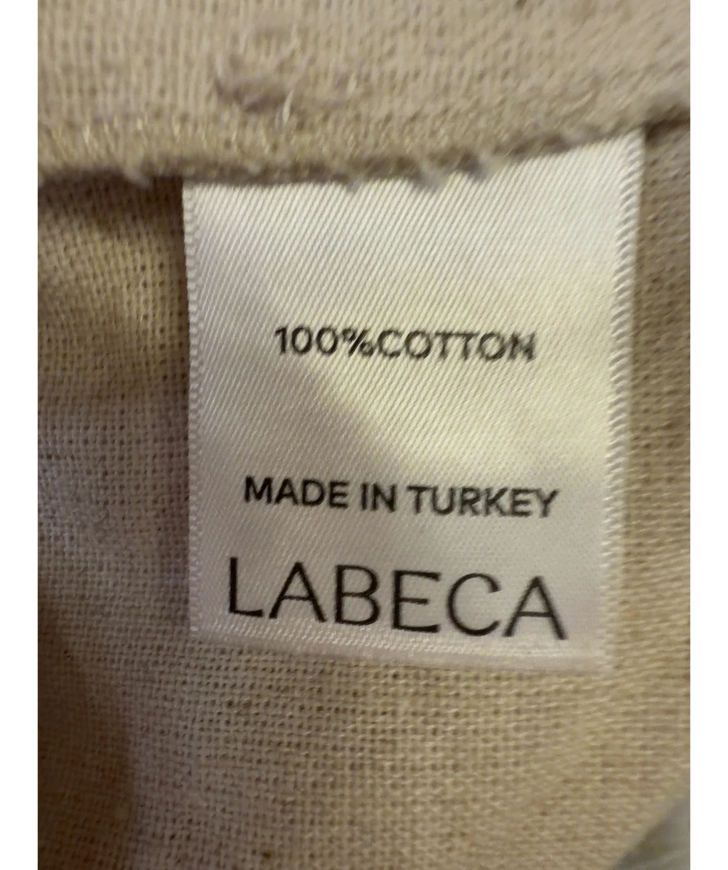 Labeca Beige Sahara Cotton One Shoulder Top and Sahara Cotton Pants, size UK S — label