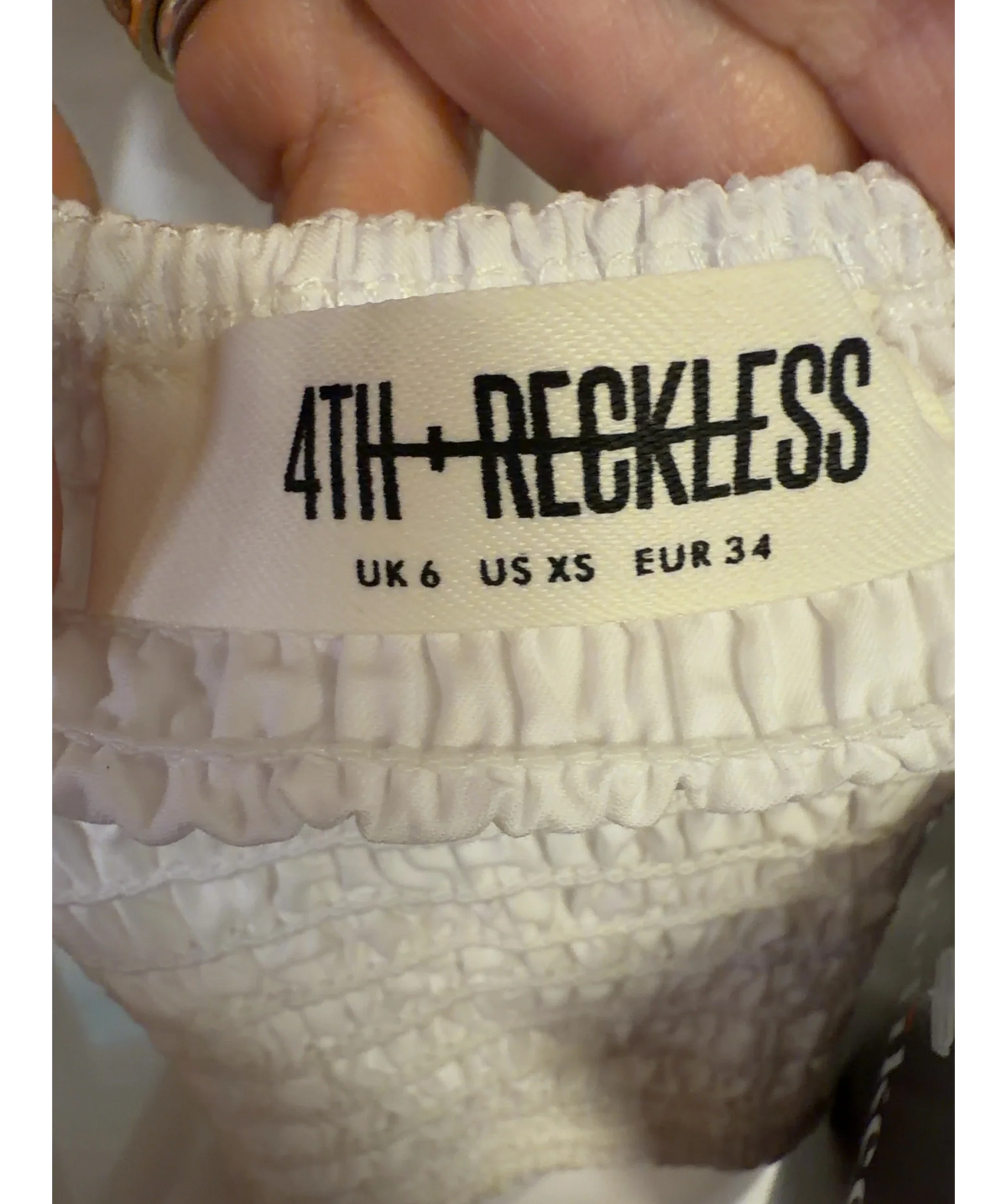 4th & Reckless White Colour, size UK 6 — detail