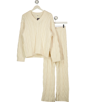 4th & Reckless 2-piece Jordan V Knitted Cable Knit Co-ord Cream UK 8 / UK 6