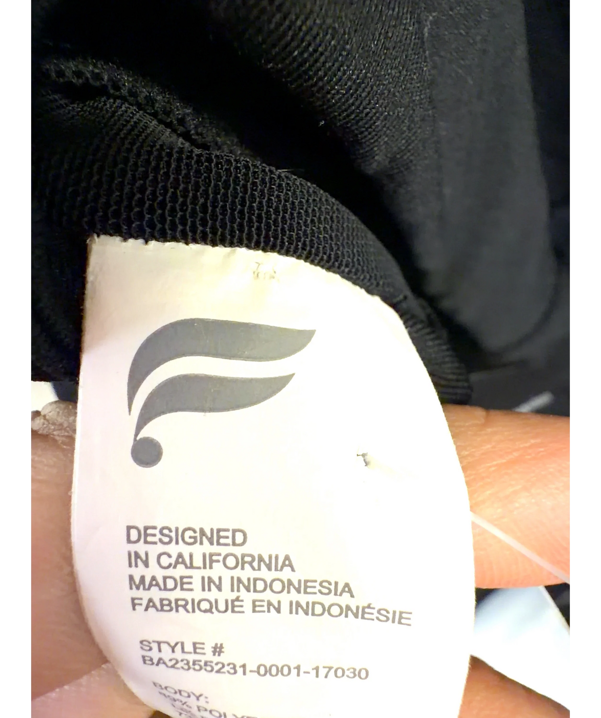Fabletics Black Colour, size UK S — detail