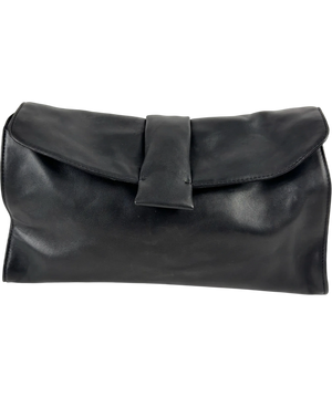 & Other Stories Soft Leather Clutch Bag Black