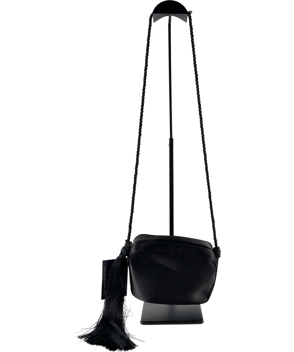 ARKET Black Tassel Bag — front
