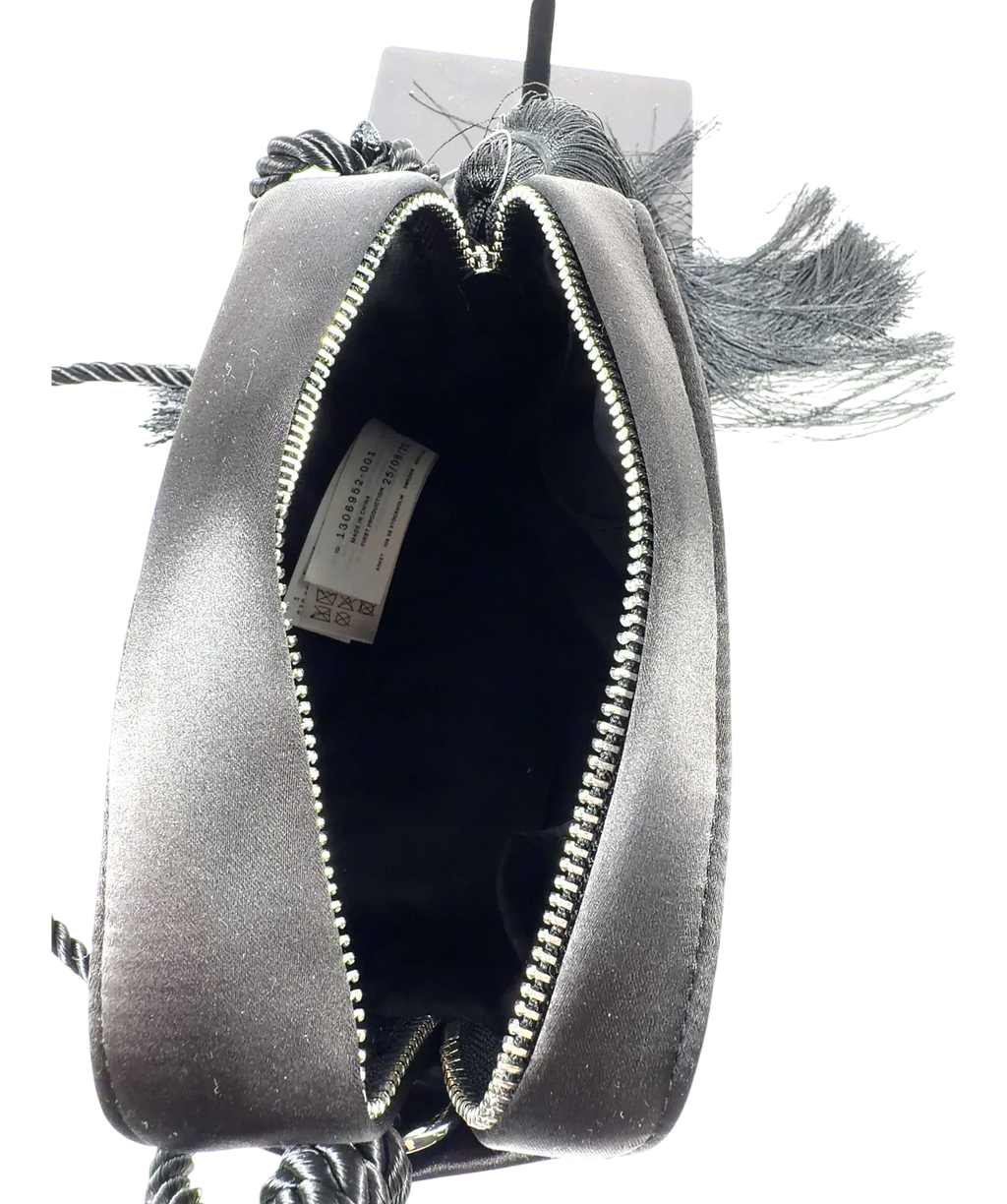 ARKET Black Tassel Bag — detail