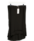 Weekday Black Long Asymmetric Drape Skirt, size UK M — front