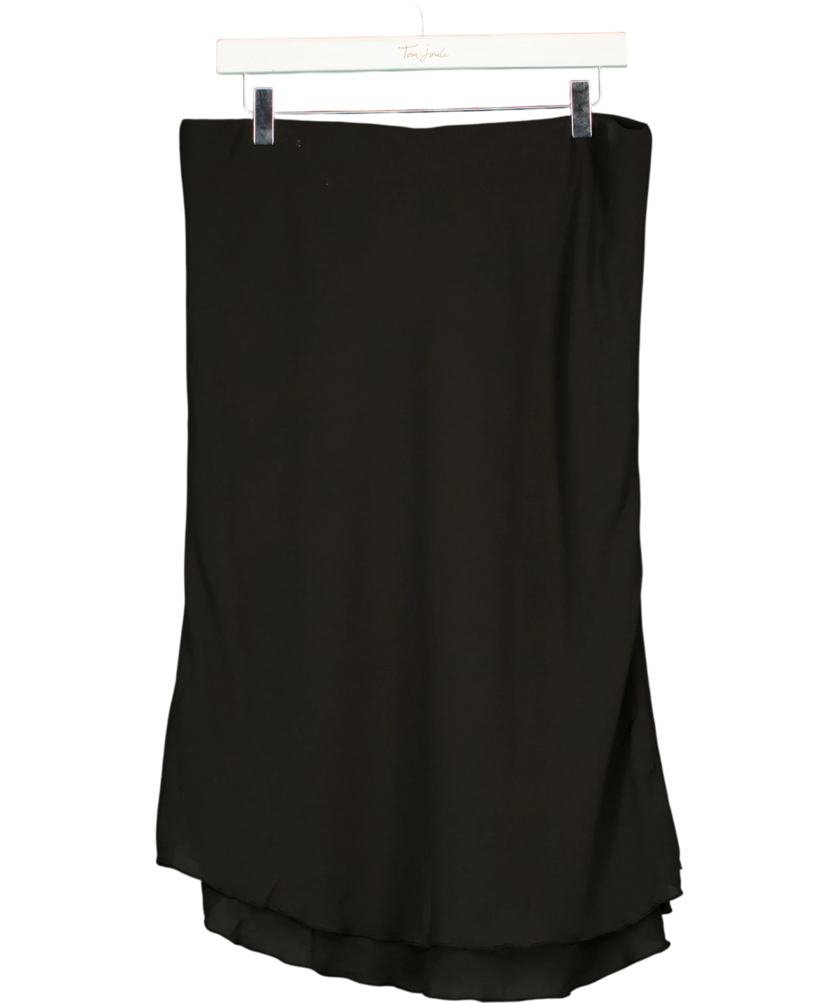 Weekday Black Long Asymmetric Drape Skirt, size UK M — back