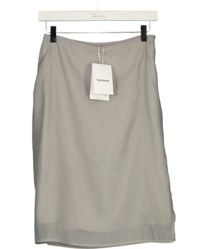 Topshop Organza 90s Length Skirt Grey UK 8