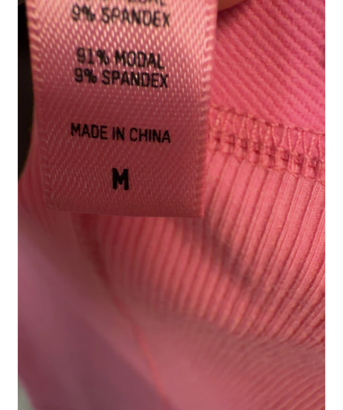 SKIMS Pink Colour, size UK M — care label