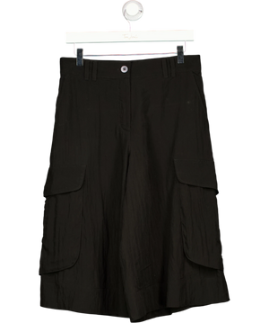 COS Black Longline Cargo Shorts  UK 8