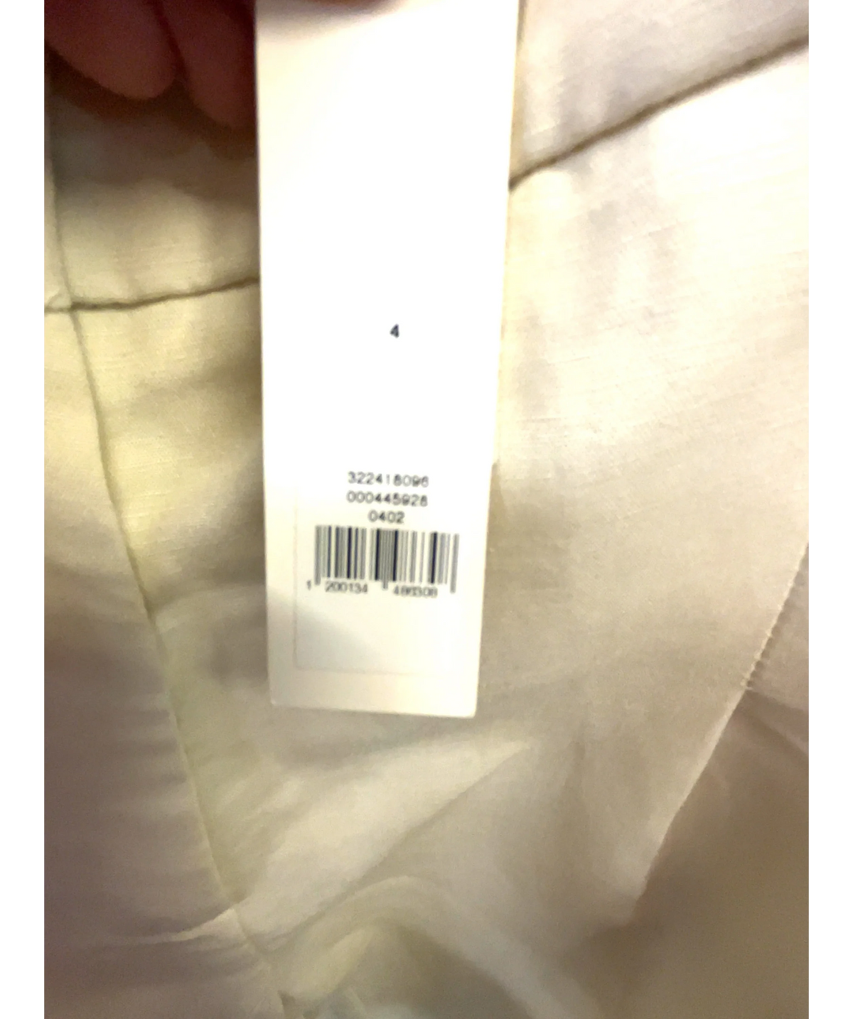 banana republic Cream Lena Wide-Leg Linen-Blend Trousres, size UK 8 — label