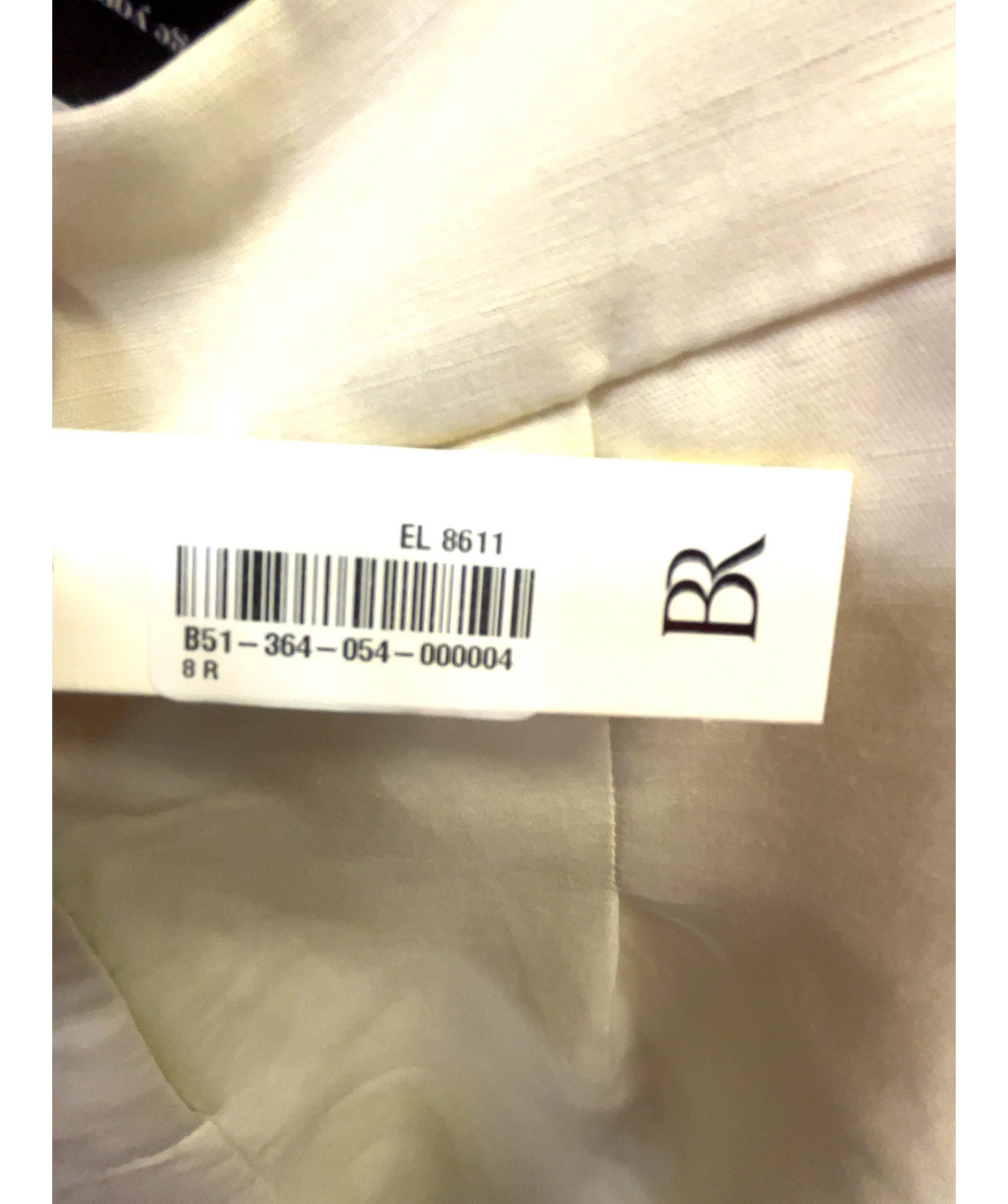 banana republic Cream Lena Wide-Leg Linen-Blend Trousres, size UK 8 — care label