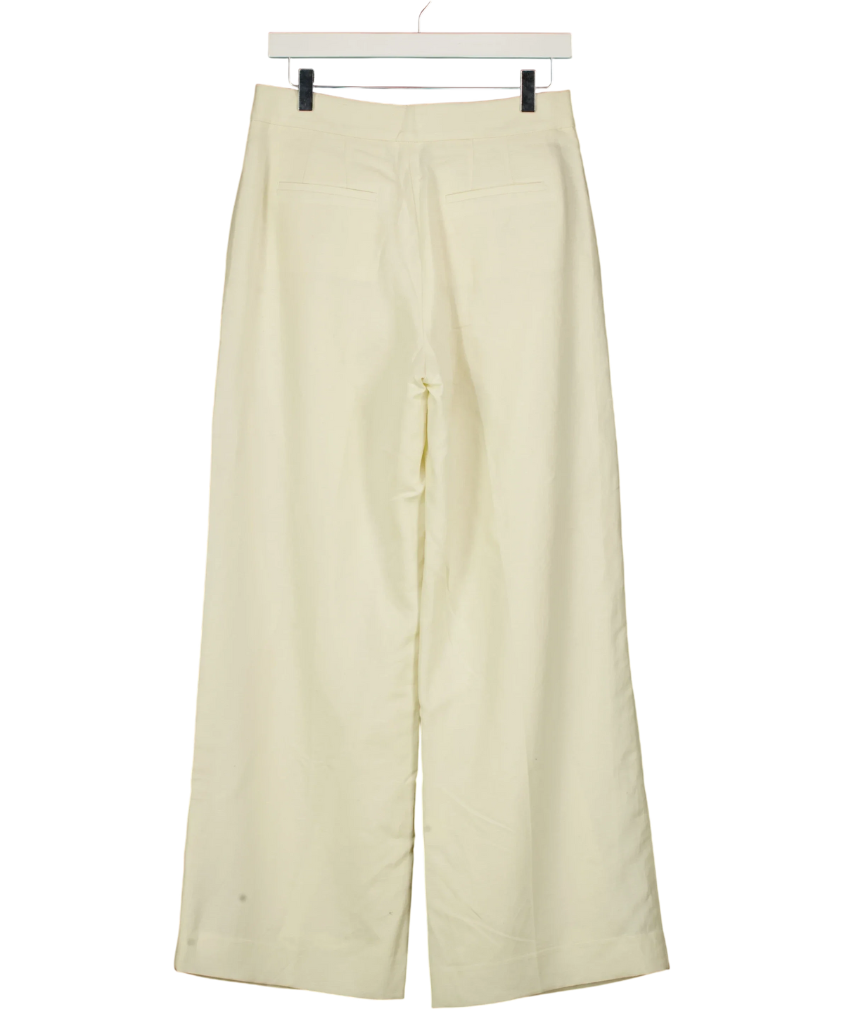 banana republic Cream Lena Wide-Leg Linen-Blend Trousres, size UK 8 — back