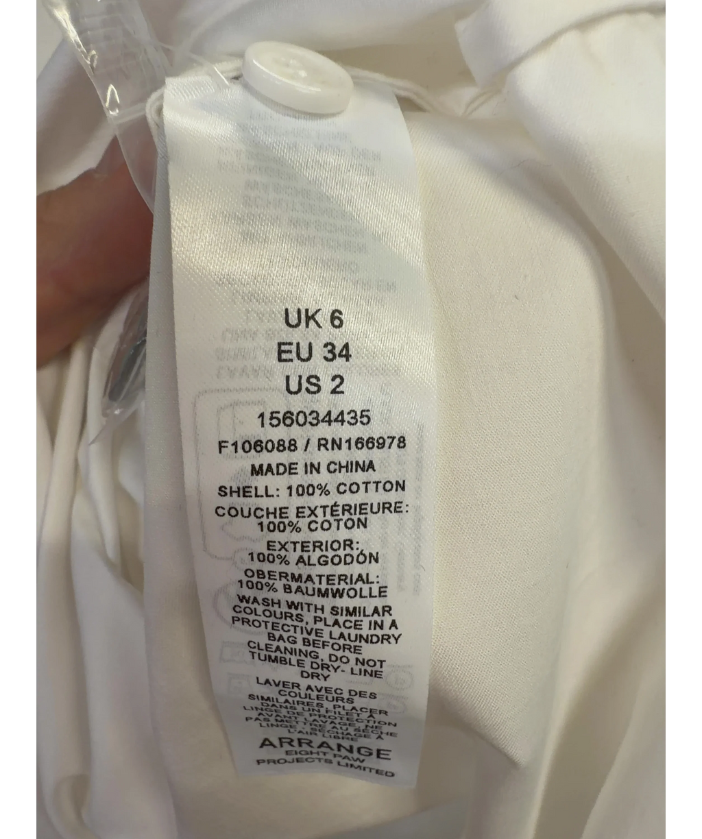 ARRANGE White Colour, size UK 6 — care label