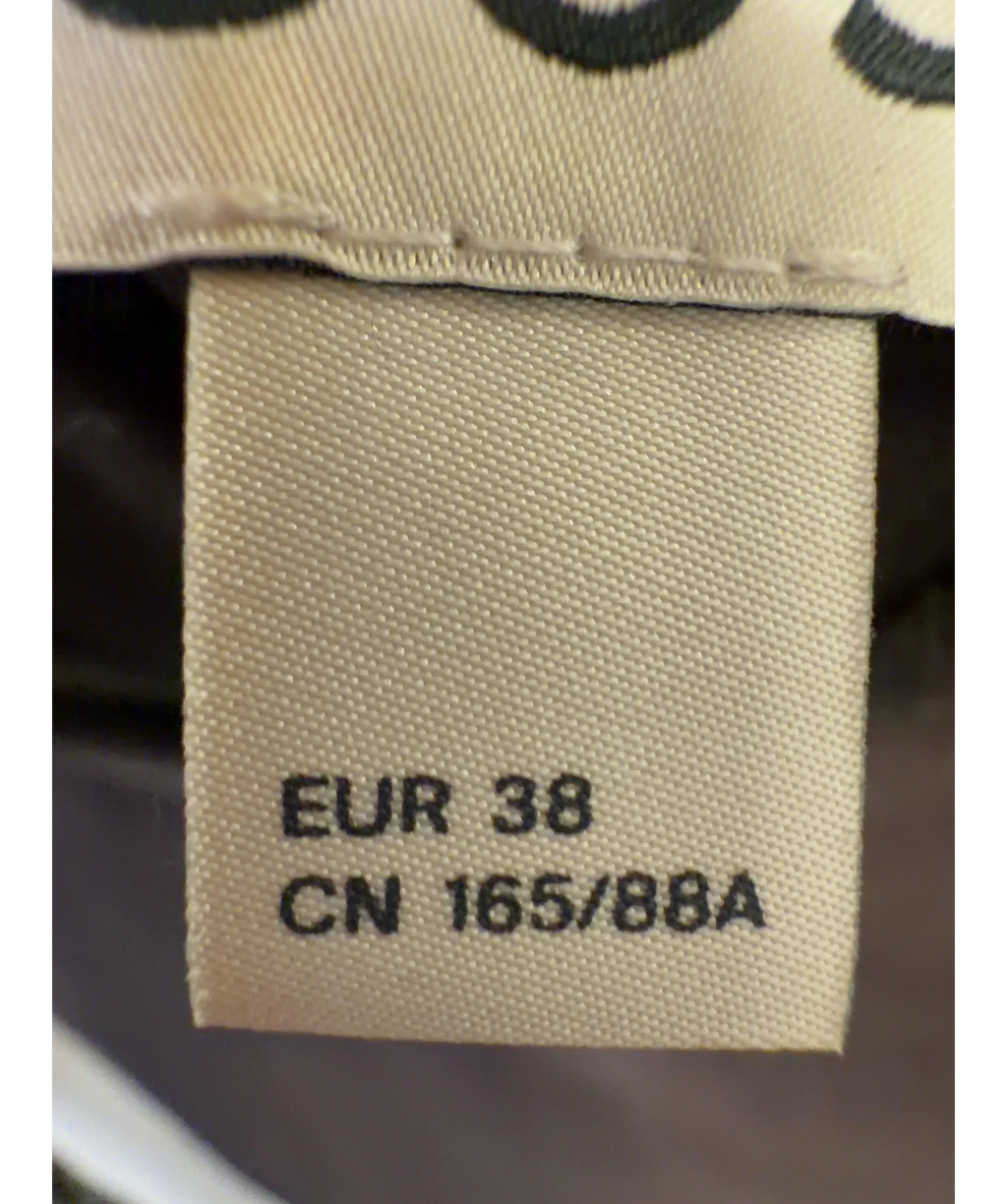cos Brown Asymmetric Velvet Top, size UK 10 — care label