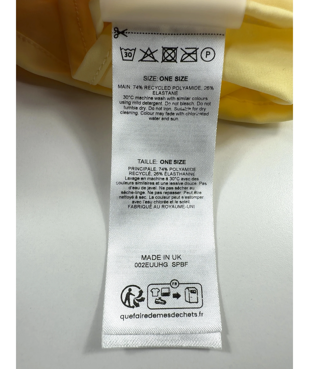 Hunza G Yellow Colour — label