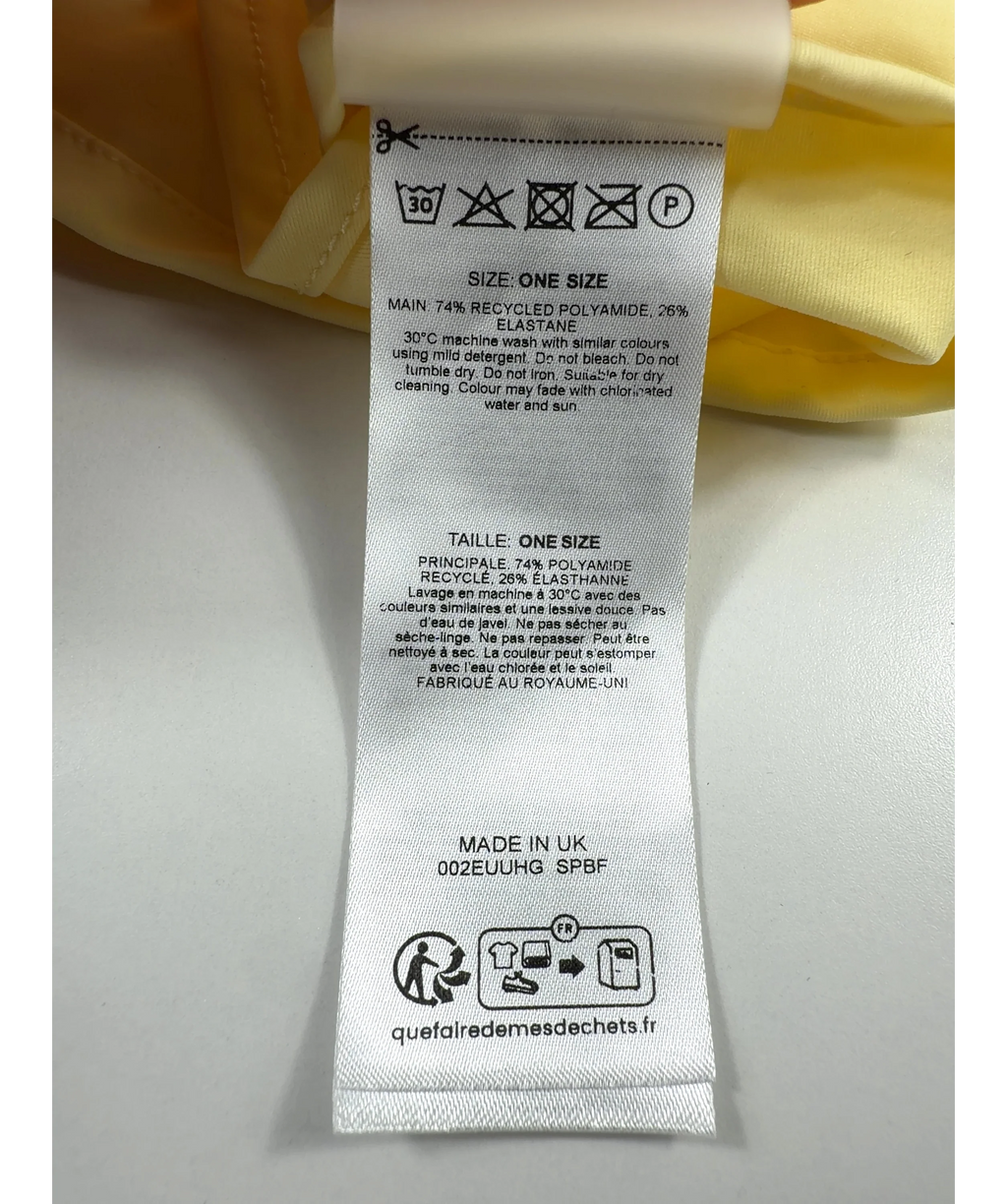 Hunza G Yellow Colour — care label