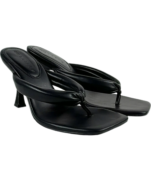 Asos Black Puffed Thong Mules UK 4