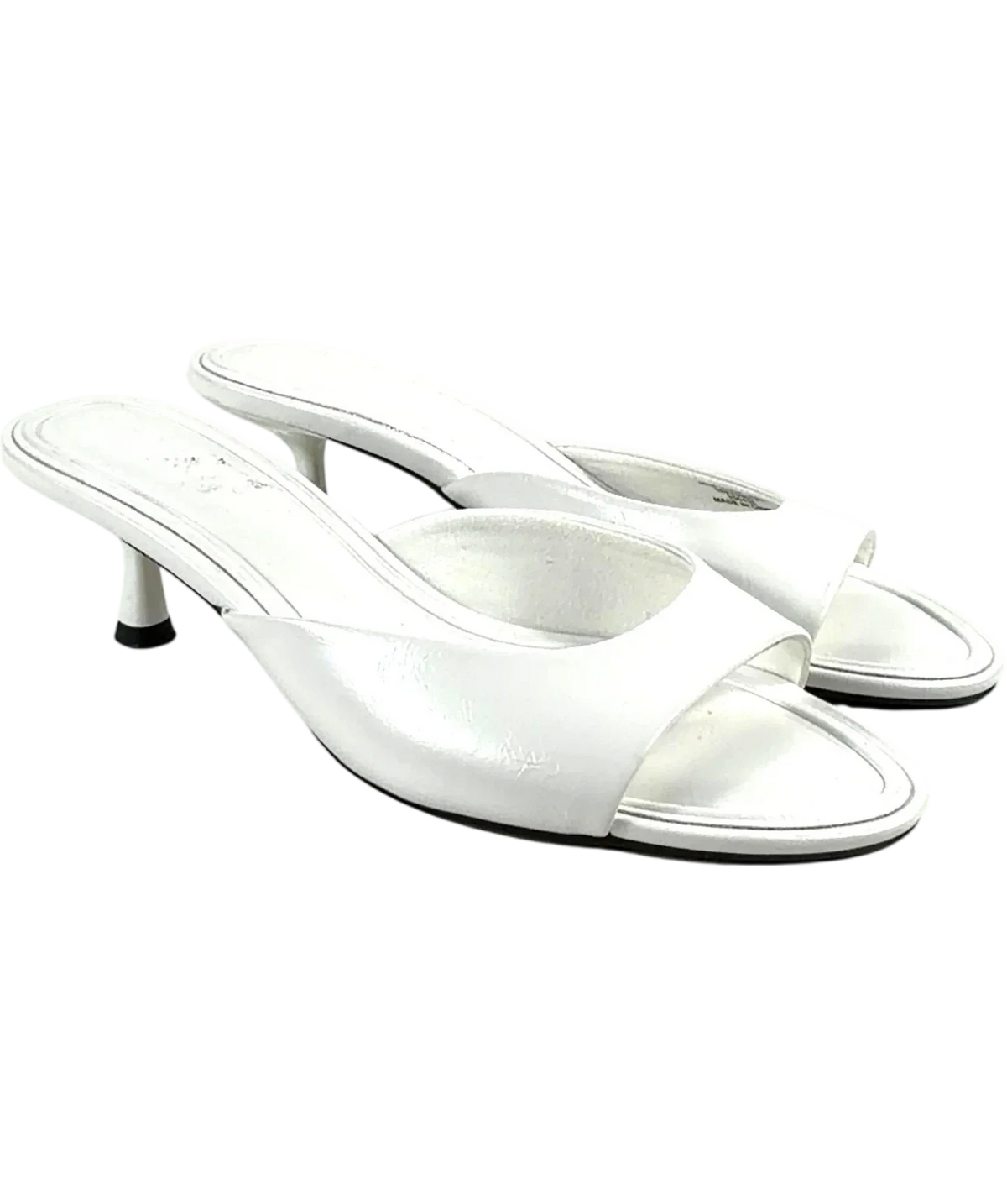 ASOS White Hyper kitten heeled mules, size UK 3 EU 36 👠 — front