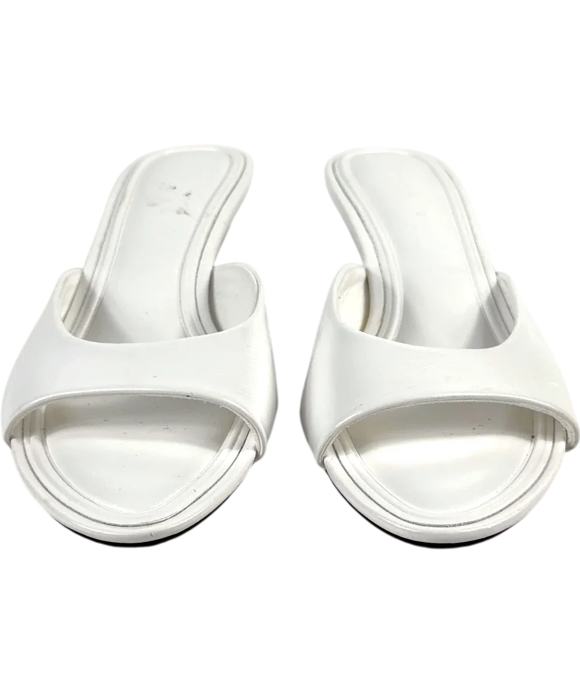 ASOS White Hyper kitten heeled mules, size UK 3 EU 36 👠 — detail