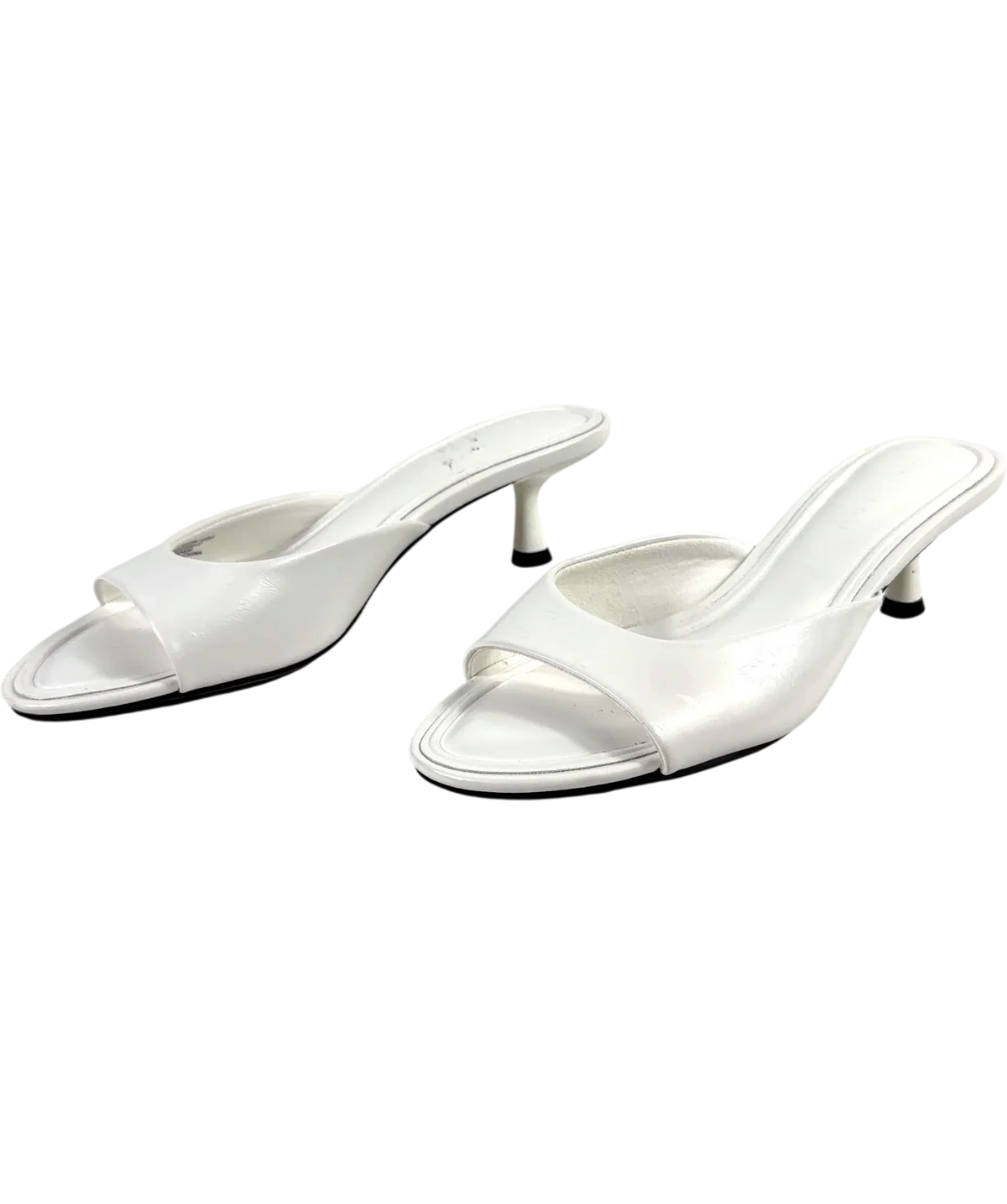 ASOS White Hyper kitten heeled mules, size UK 3 EU 36 👠 — label
