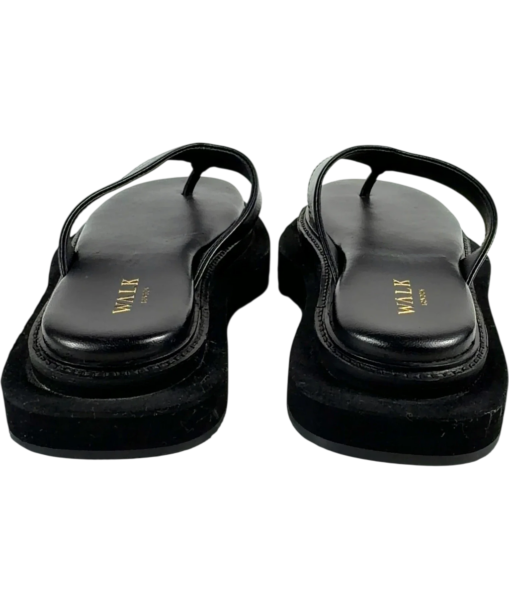 WALK London Black Berlin Toe Post, size UK 4 EU 37 👠 — back