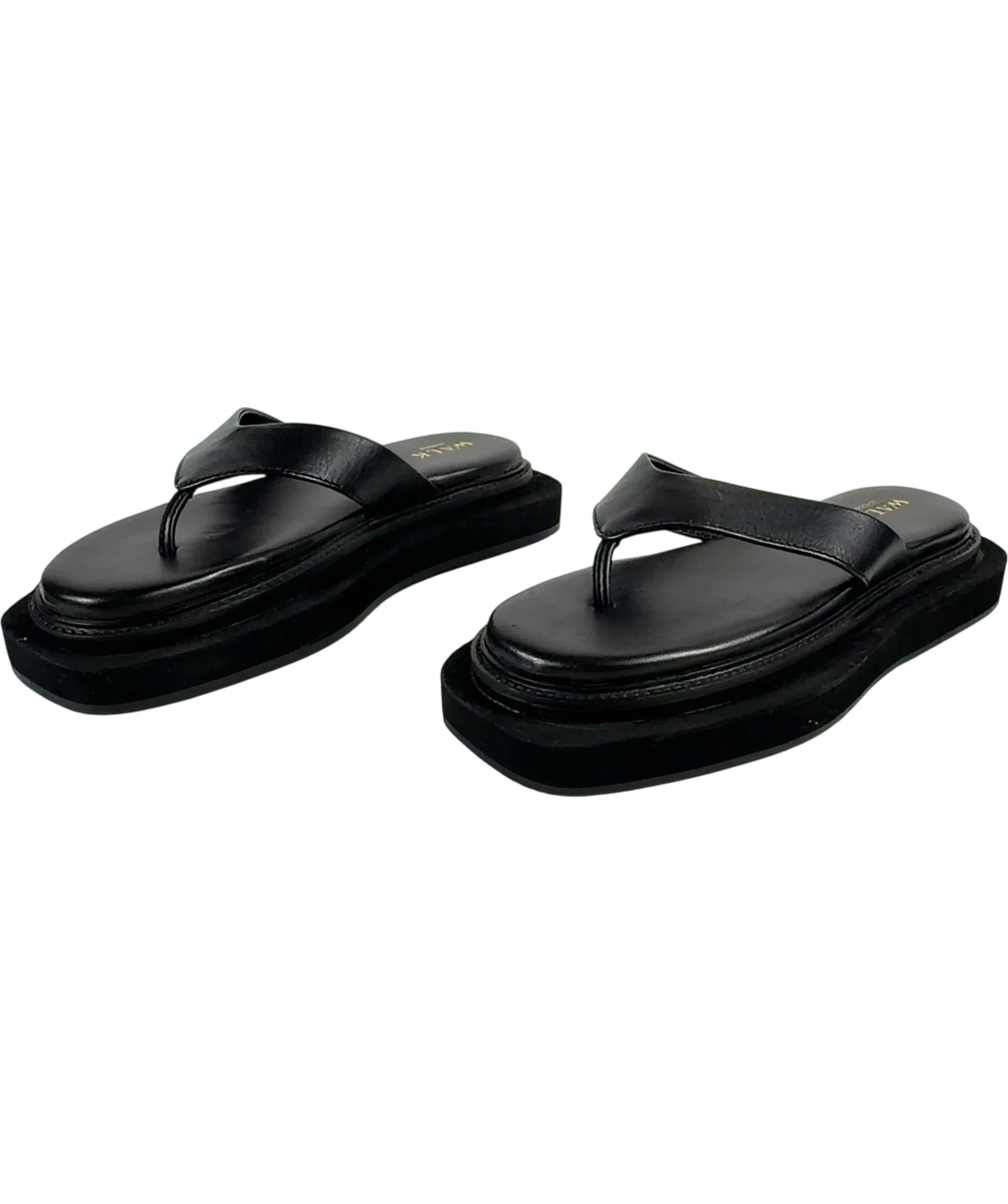 WALK London Black Berlin Toe Post, size UK 4 EU 37 👠 — label