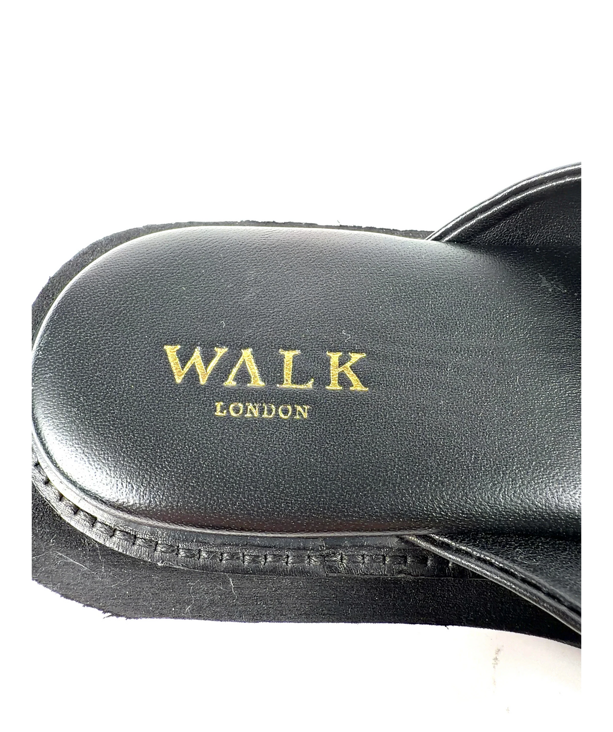WALK London Black Berlin Toe Post, size UK 4 EU 37 👠 — care label