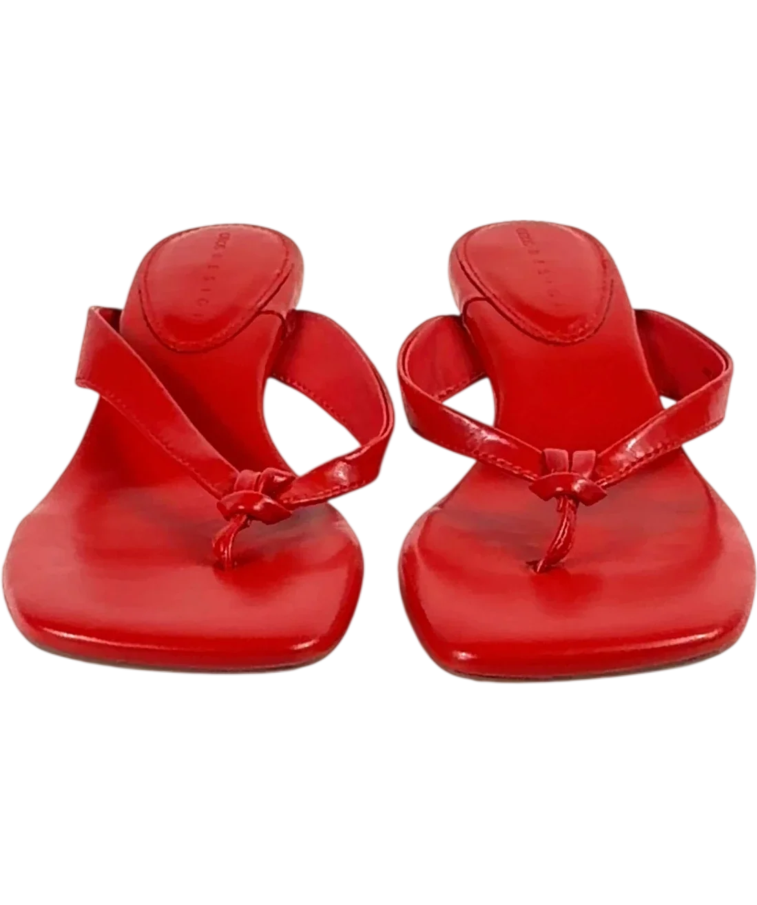 ASOS Red Heatwave toe thong kitten heeled sandals, size UK 3 EU 36 👠 — detail
