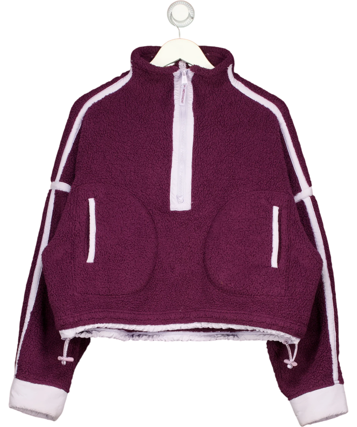 Free People Purple Mountain High Half-Zip Fleece, size UK S — front