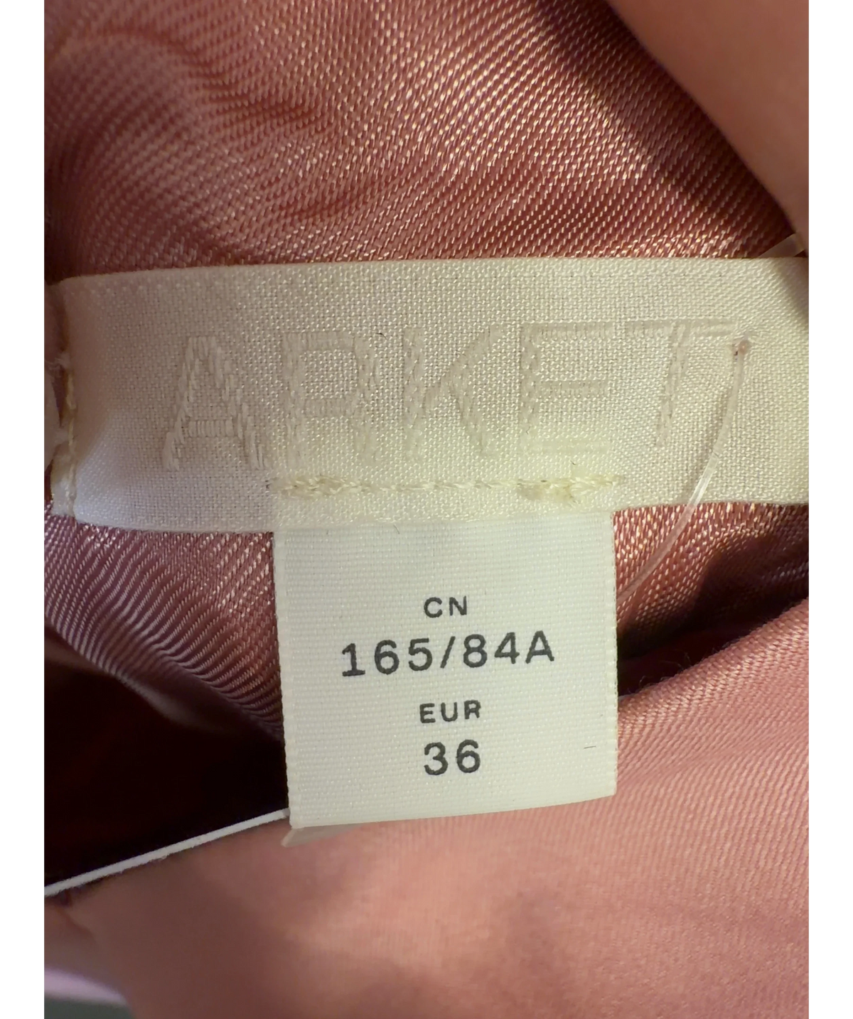 ARKET Pink Colour, size UK 8 — care label