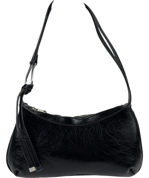 TOPSHOP Jaye Small Shoulder Bag Black And Metallic