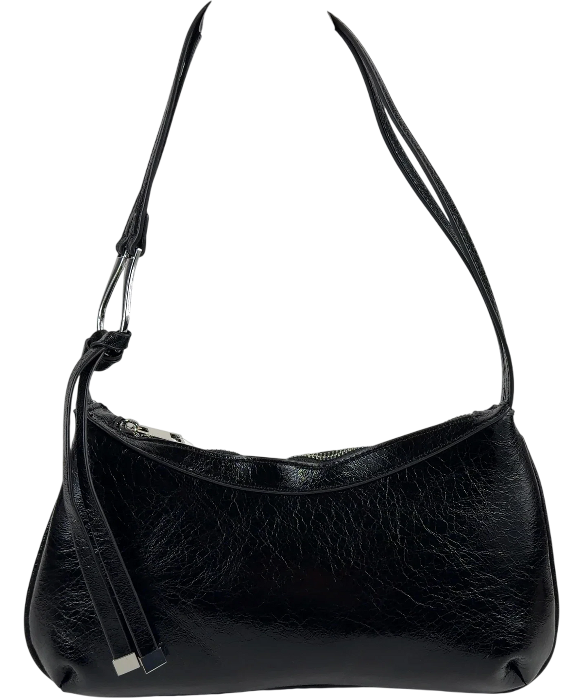 TOPSHOP Black Jaye small shoulder bag — front