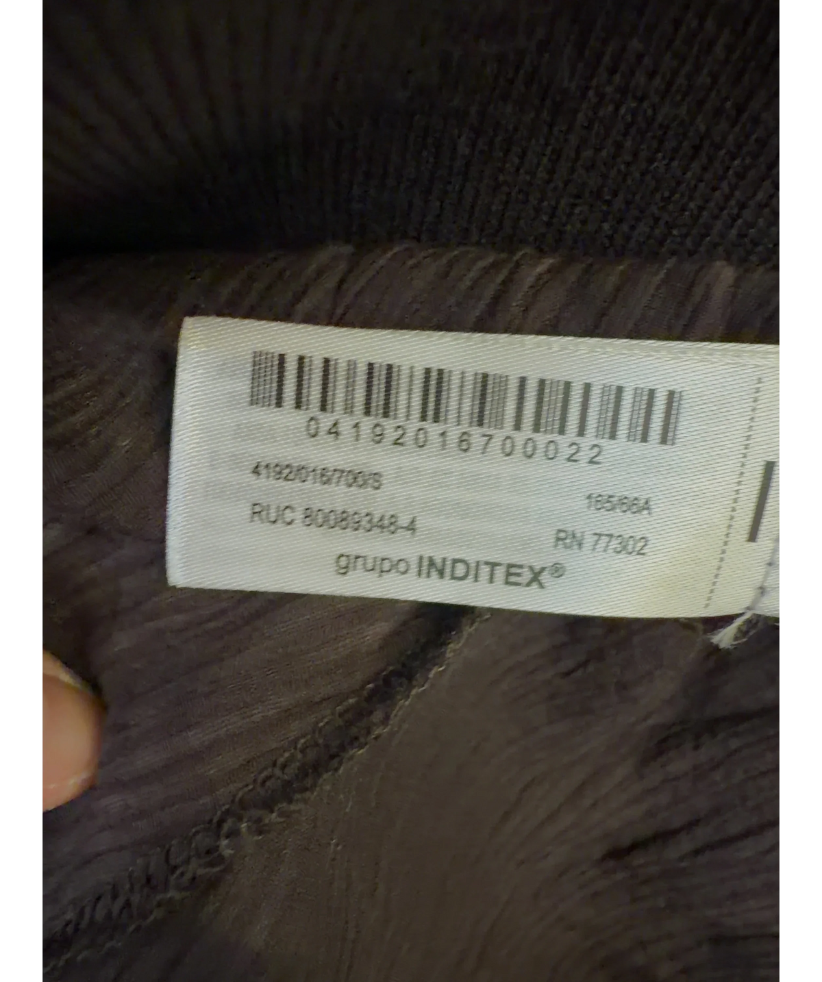 ZARA Brown Colour, size UK S — label