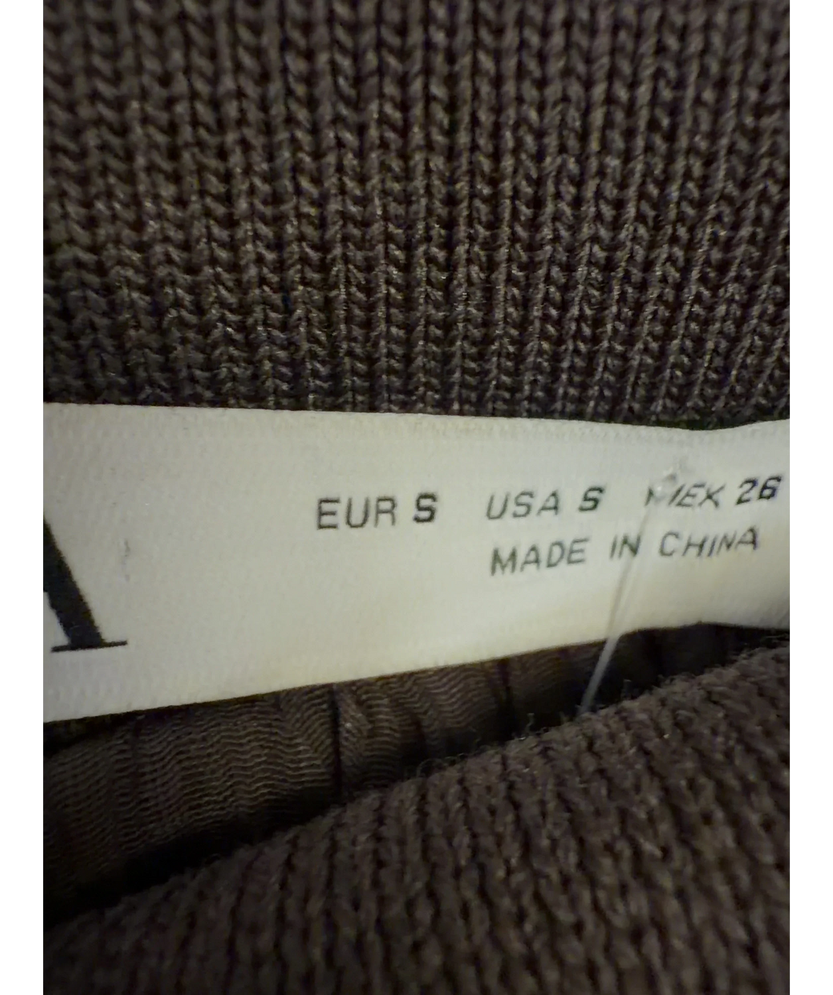 ZARA Brown Colour, size UK S — care label