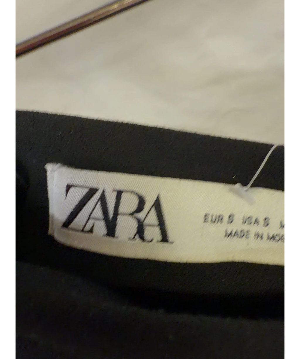 ZARA Black Colour, size UK S — care label