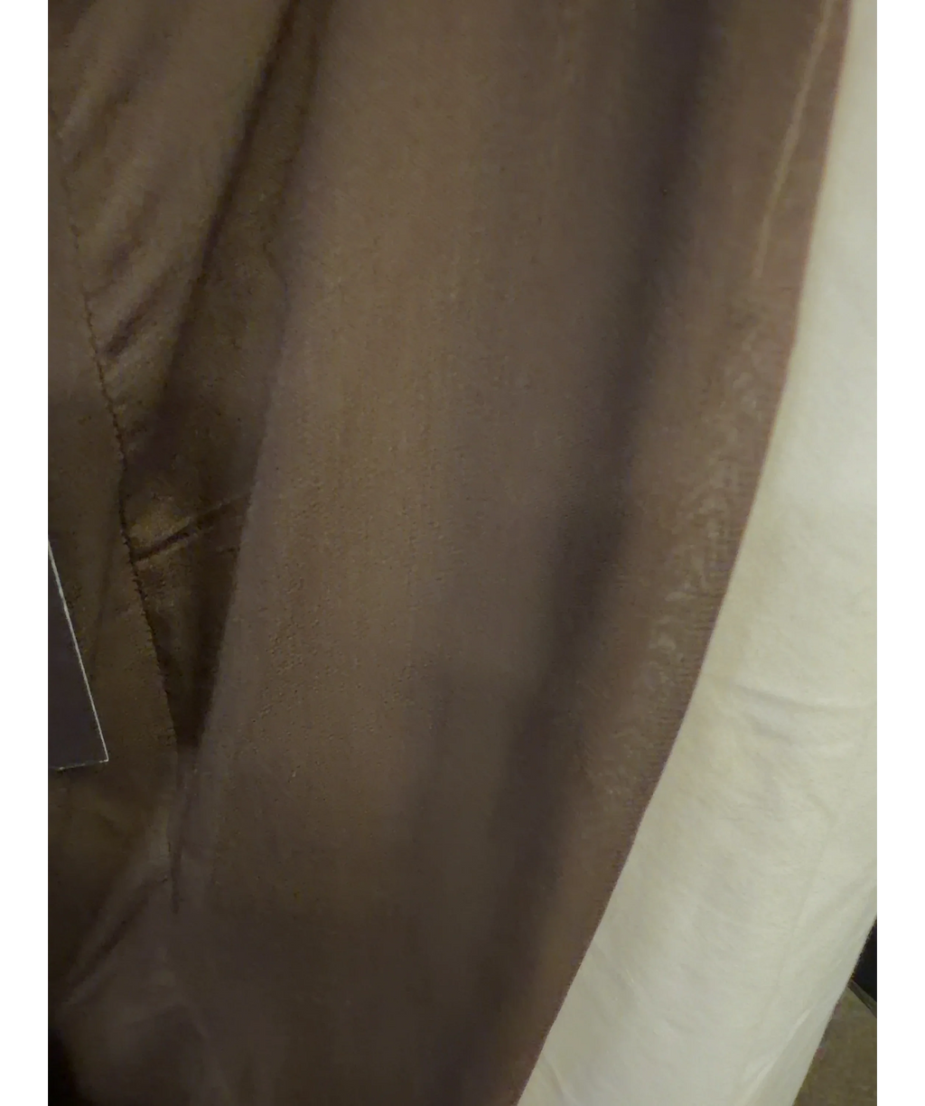 SUPRIYA LELE MANGO Brown Ruffled Front Seam Fluid Maxi Skirt, size UK S — label