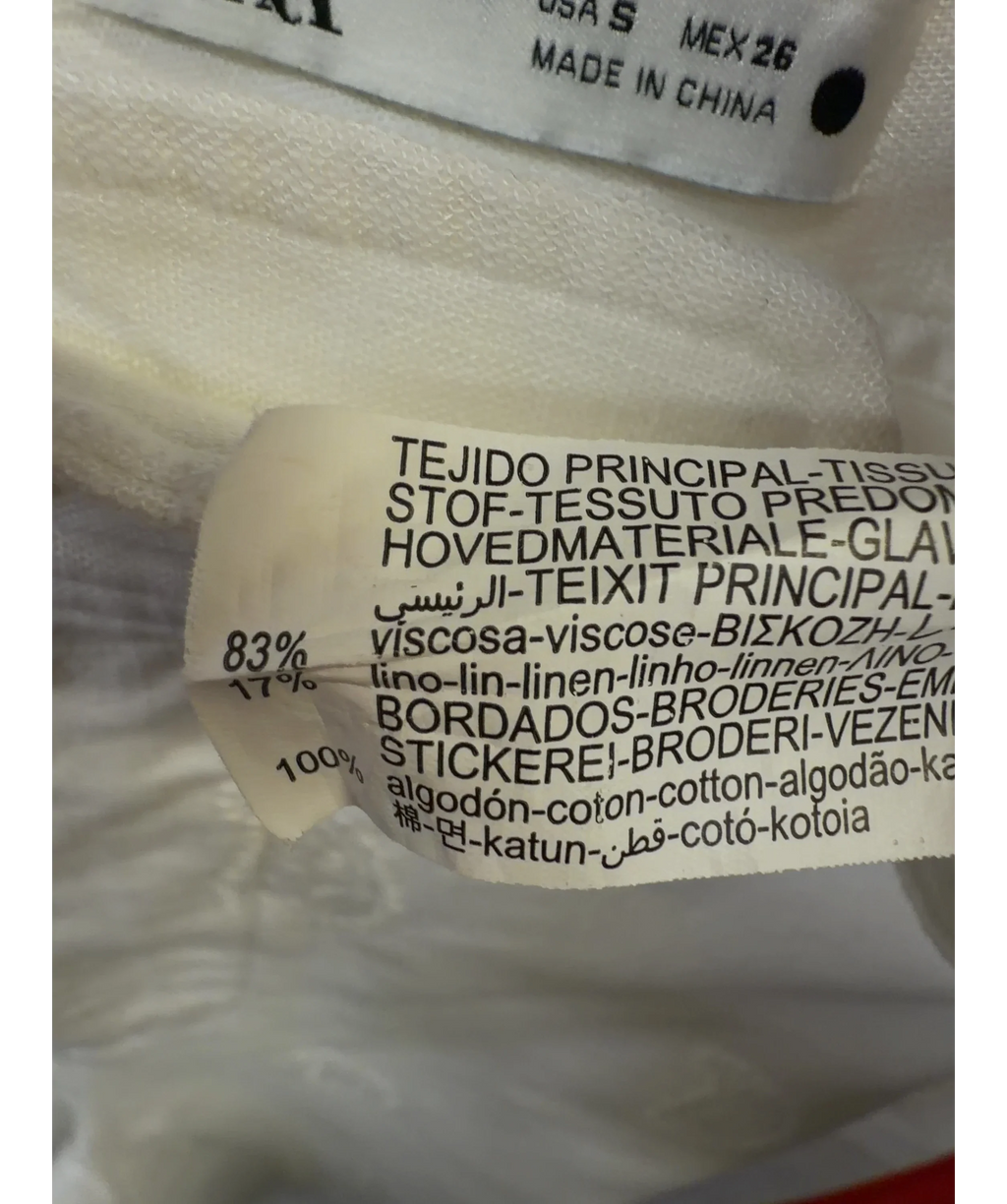 ZARA White Colour, size UK S — label