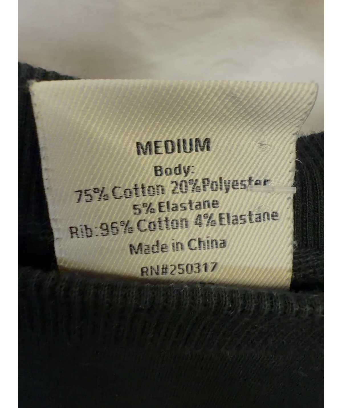 Varley Black Bella Sweatshirt, size UK M — label