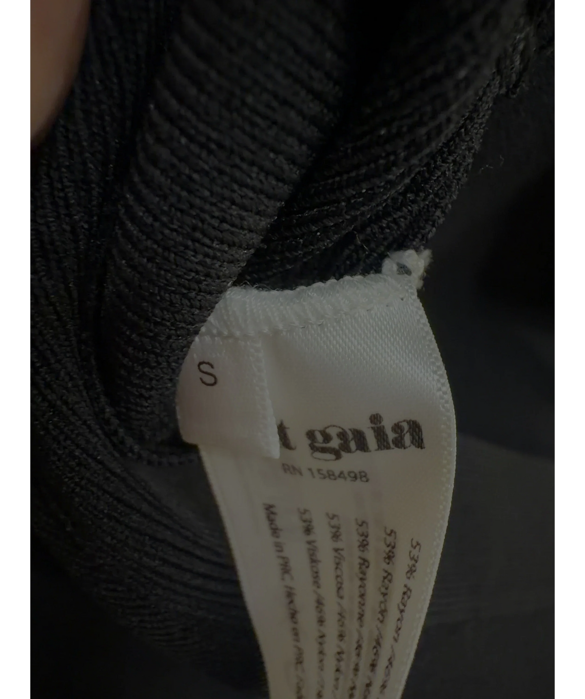 Cult Gaia Black Valeria Knit Top, size UK S — care label
