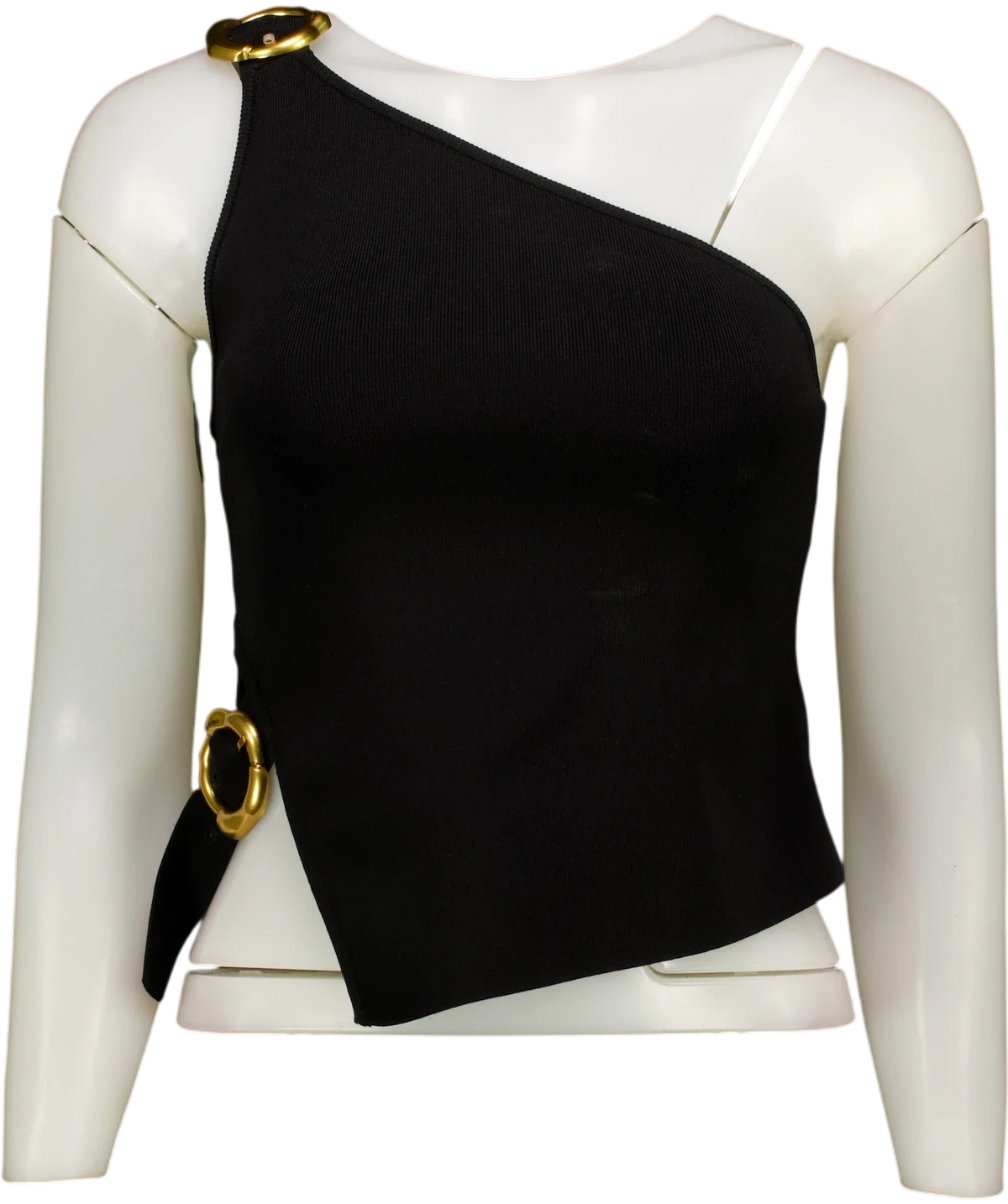 Cult Gaia Black Valeria Knit Top, size UK S — front