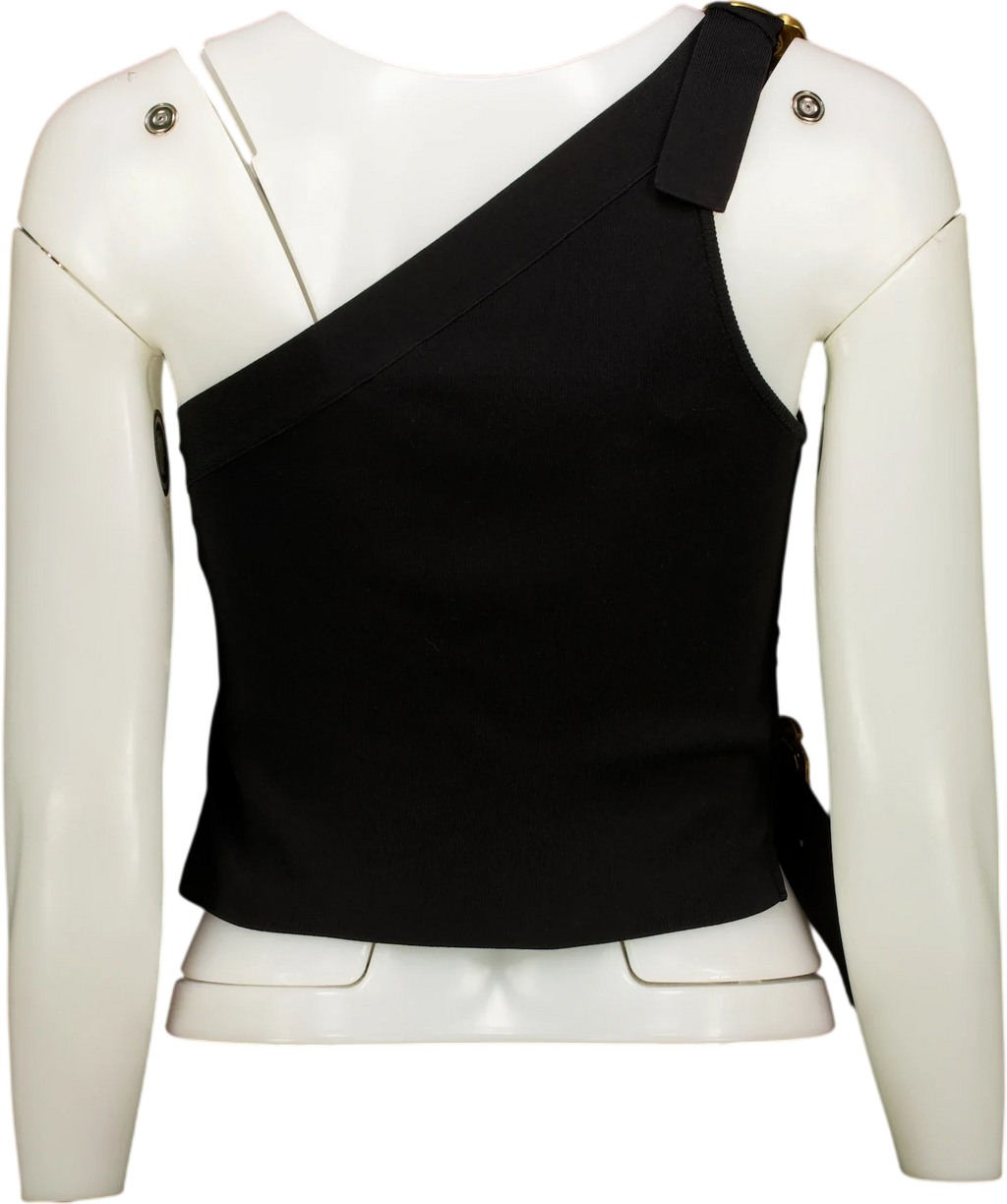 Cult Gaia Black Valeria Knit Top, size UK S — back