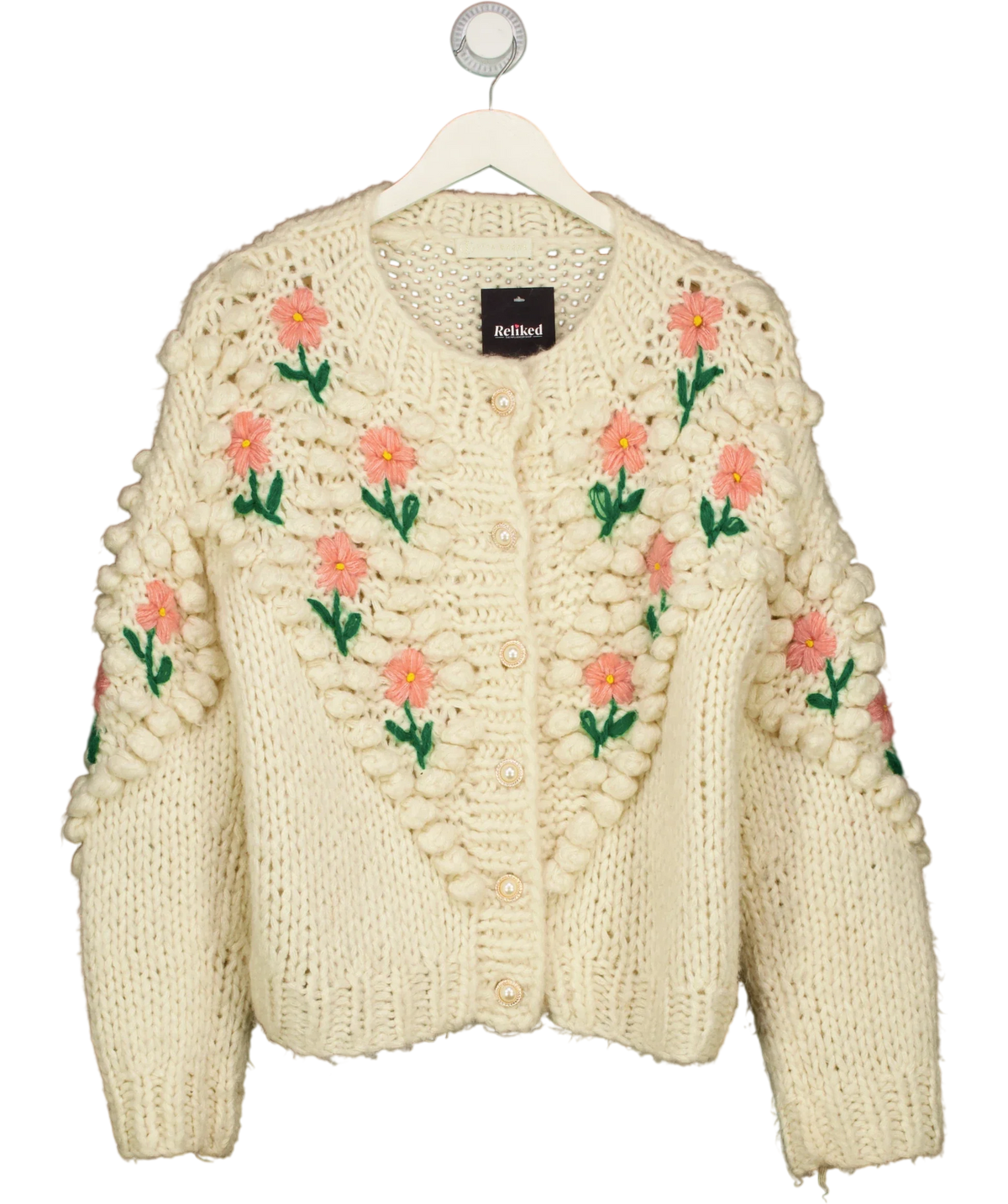 Vita Grace Cream Cream Cardigan — front