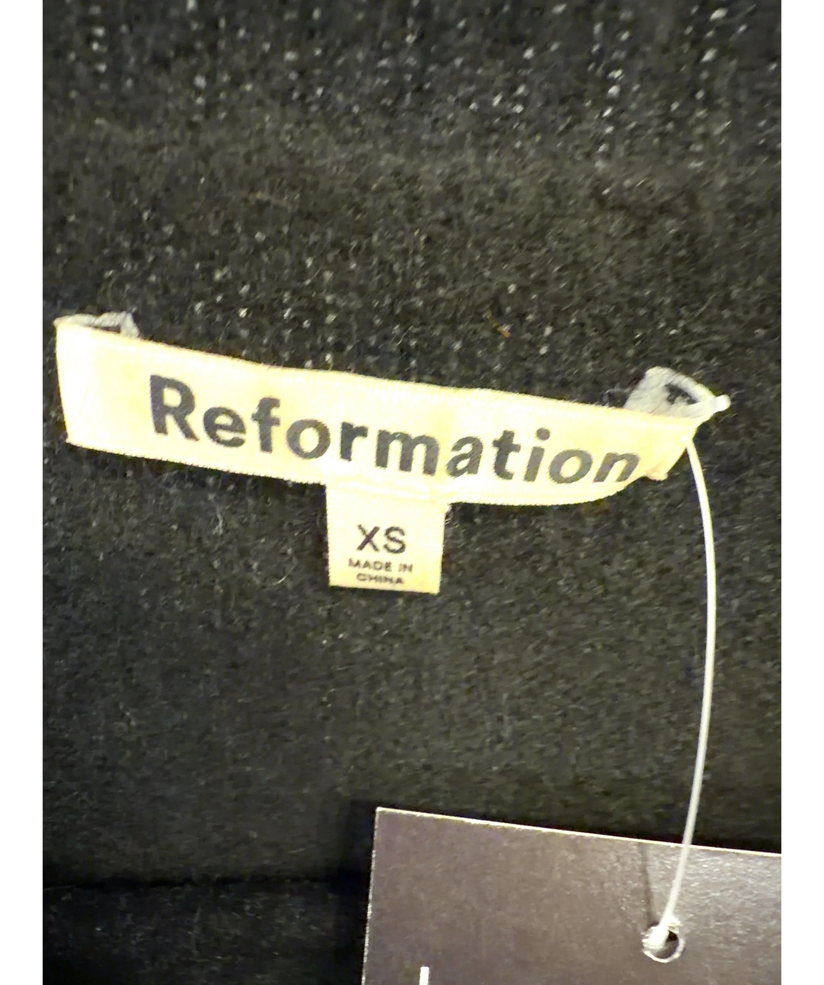 Reformation Black Colour, size UK XS — detail