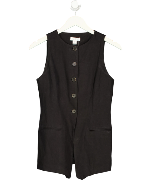 Aligne Black Leo Waistcoat, size UK 8 — front