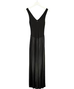 Zara Black Contrast Long Dress UK S
