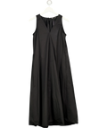 ZARA Black V-neck sleeveless midi dress, size UK S — front